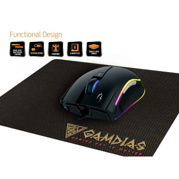 GAMDIAS Gaming Mouse And Gaming Mouse Mat