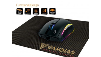 GAMDIAS Gaming Mouse And Gaming Mouse Mat