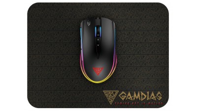 GAMDIAS RGB Gaming Mouse with Mouse Pad